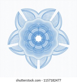 Light blue money style rosette