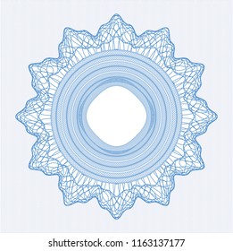Light blue money style rosette