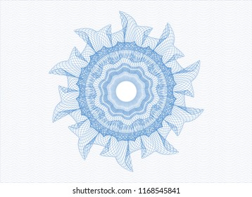 Light blue money style rosette
