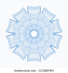 Light blue money style rosette