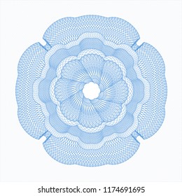 Light blue money style rosette