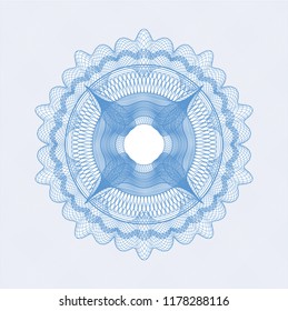 Light blue money style rosette