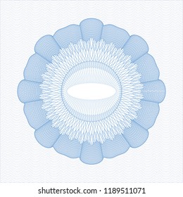 Light blue money style rosette
