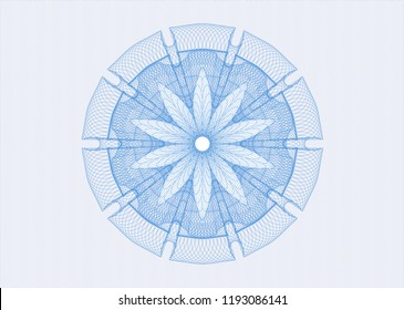 Light blue money style rosette