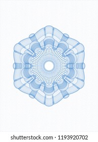 Light blue money style rosette