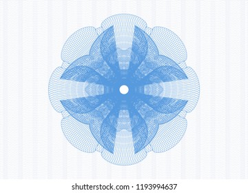 Light blue money style rosette