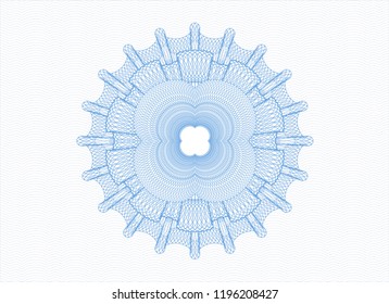 Light blue money style rosette