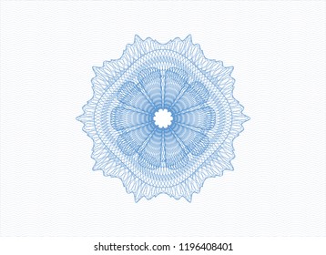 Light blue money style rosette