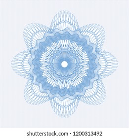 Light blue money style rosette