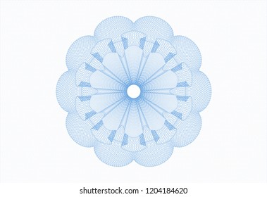 Light blue money style rosette
