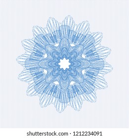 Light blue money style rosette