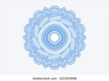 Light blue money style rosette