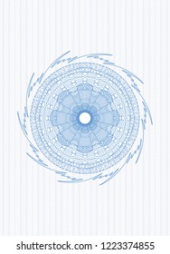 Light blue money style rosette