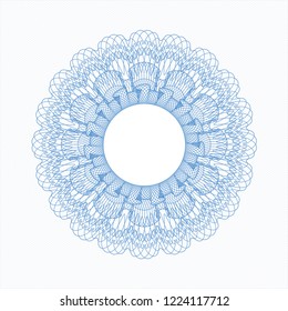 Light blue money style rosette