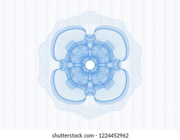 Light blue money style rosette