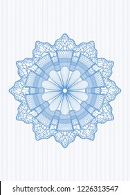 Light blue money style rosette