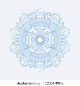 Light blue money style rosette