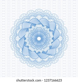 Light blue money style rosette