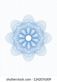 Light blue money style rosette