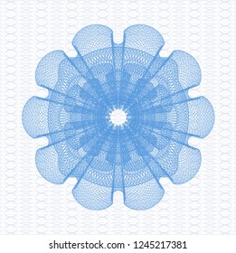 Light blue money style rosette