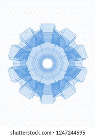 Light blue money style rosette
