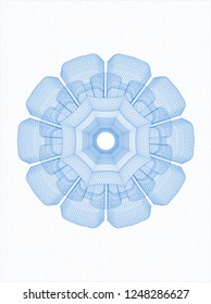 Light blue money style rosette