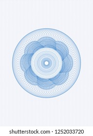 Light blue money style rosette