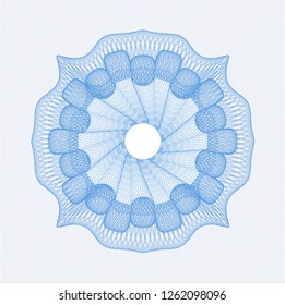 Light blue money style rosette