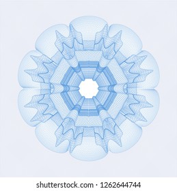 Light blue money style rosette