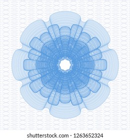 Light blue money style rosette