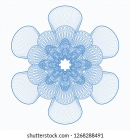 Light blue money style rosette