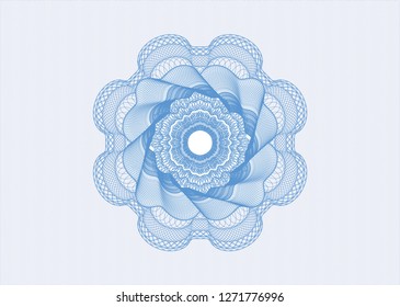 Light blue money style rosette