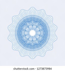 Light blue money style rosette