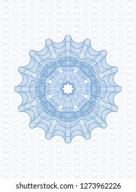 Light blue money style rosette