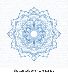 Light blue money style rosette