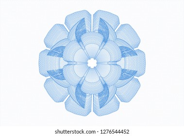 Light blue money style rosette