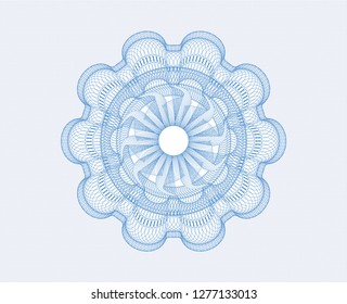 Light blue money style rosette