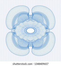 Light blue money style rosette
