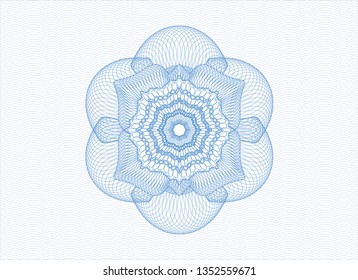 Light blue money style rosette