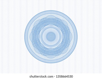 Light blue money style rosette
