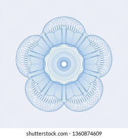 Light blue money style rosette