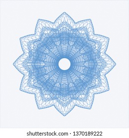 Light blue money style rosette