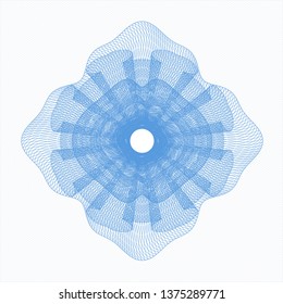 Light blue money style rosette