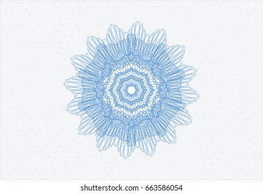 Light blue money style rosette