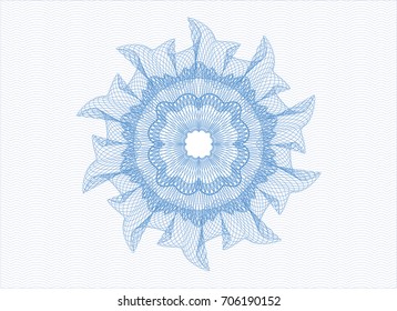 Light blue money style rosette