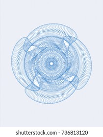 Light blue money style rosette