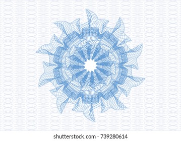 Light blue money style rosette