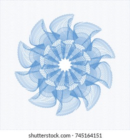Light blue money style rosette
