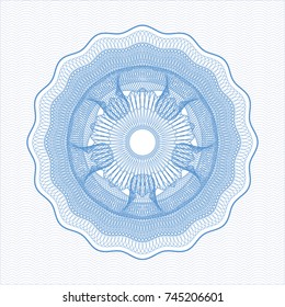 Light blue money style rosette