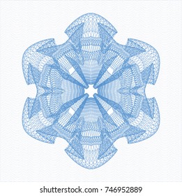 Light blue money style rosette